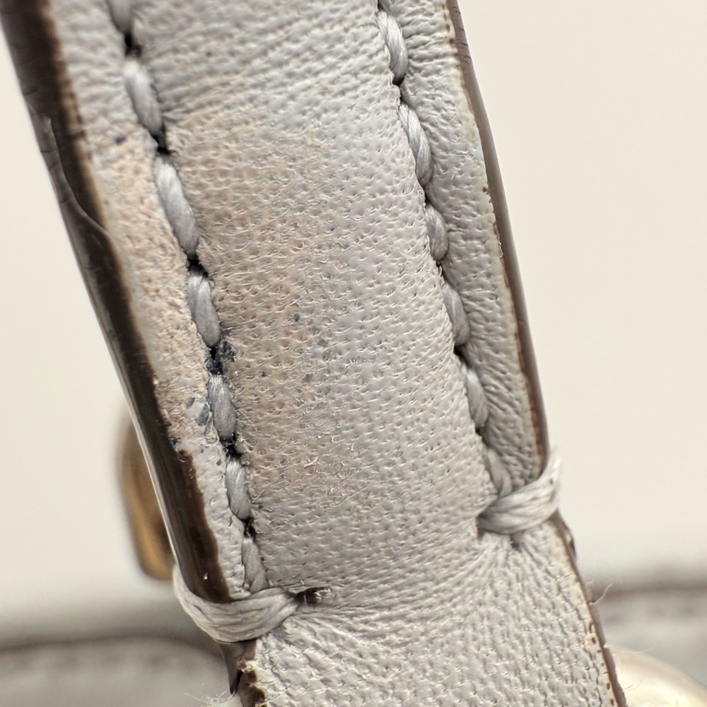 Coach Signature C Gray Leather Trim Satchel Purse Bag Shoulder Tote Handbag - Picture 13 of 15